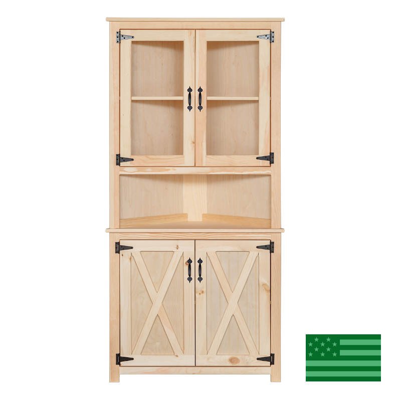 Barn Door Corner Hutch